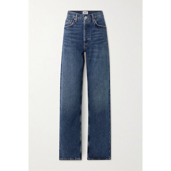 아크 롱 하이웨이스트 와이드 진 46376663162940545