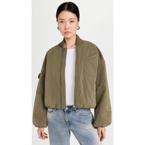 4961259 GANNI Light Twill Oversized Short Bomber Jacket