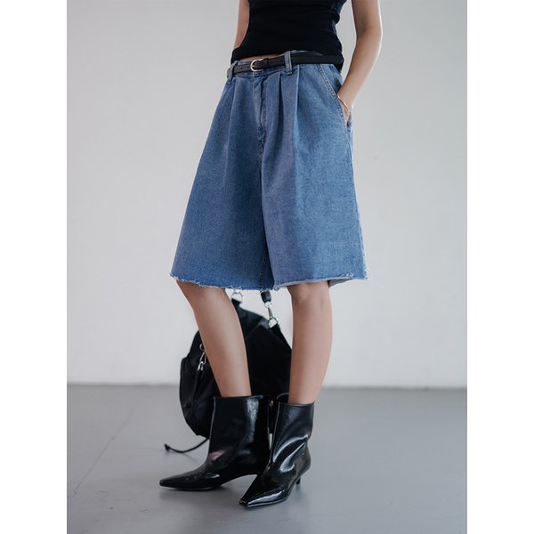 런더 투턱 하프데님