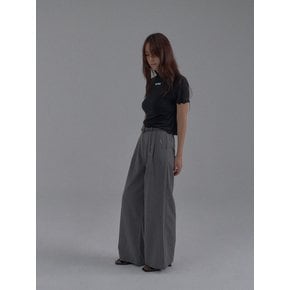 Mini Lettering Interlock Half-Neck T-Shirt_Black