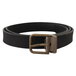 4812847 Dolce  Gabbana Elegant Leather Belt with Vintage Metal Mens Buckle