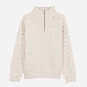 하프집업 맨투맨 LIGHT BEIGE 명품 선물 225JS020 2070 130