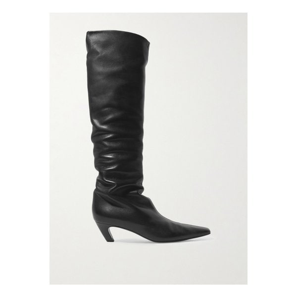 케이트 데이비스 가죽 니 부츠 블랙 17428787259094653