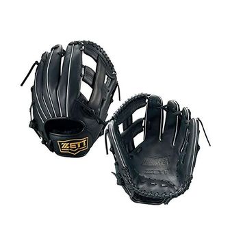  일본 제트 글러브 1309445 ZETT Rubber Baseball Softball Glove Litex All Round 블랙 1900 Siz