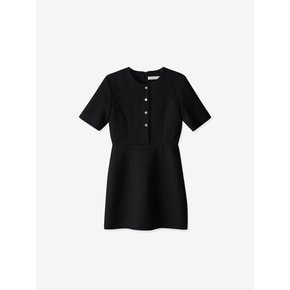 button mini dress_black