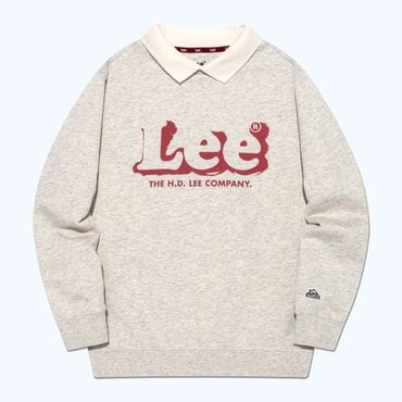 Lee Kids 카라 레귤러핏 스웨트셔츠 오트밀 LK2403CR04OT