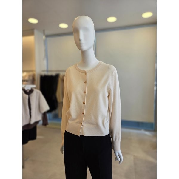 [여주점] [더 아이잗] 여성 버클 버튼 라운드넥 니트 가디건 (IRAM1CD731)