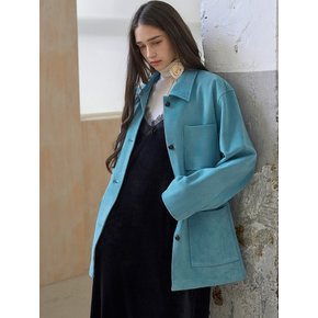 SUEDE ECO JACKET_MINT BLUE