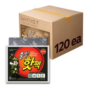  위니스트 충성 핫팩 대형 160g 1박스 120개 국내생산 보온대 혹한기 군용 대용량 휴대용 손난로