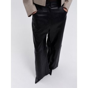 LYN LEATHER WIDE PANTS