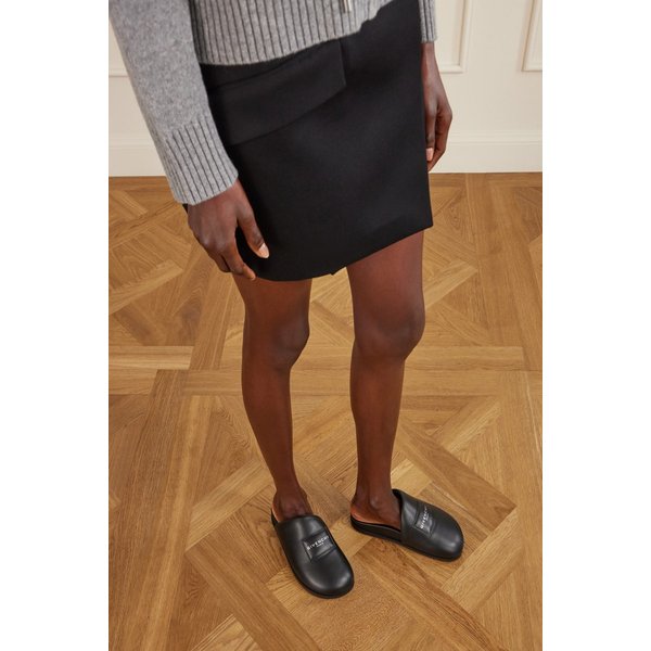 로고 패치 가죽 뮬 46376663162964793