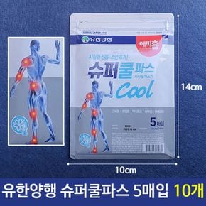 유한양행 슈퍼쿨파스 진통 소염효과 5매입/10개