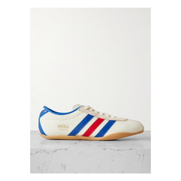 도쿄 가죽 스웨이드 트리밍 메시 스니커즈 화이트 46376663162926201