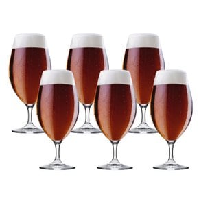 맥주잔 하모니 400ML 6개 비어컵 고블렛잔 크리스탈
