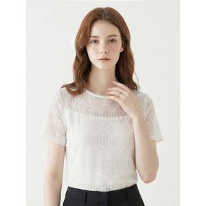 레이스시스루슬림블라우스 B6M0250_P425726035