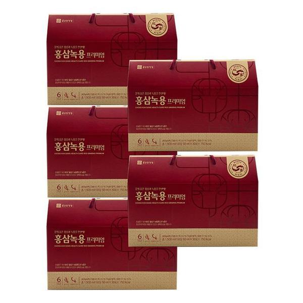 종근당건강 홍삼녹용 프리미엄 50ml x 30포 x 5박스 (S39095721)