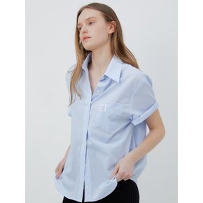 HALF SLEEVE SEERSUCKER SHIRT (BLUE STRIPE)