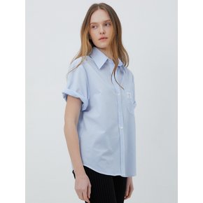 HALF SLEEVE SEERSUCKER SHIRT (BLUE STRIPE)