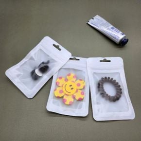 반투명 포장 지퍼백 화이트 8cmx13cm