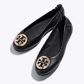 미니 트래블 양가죽 발레 플랫 50393-013 Tory Burch Minnie Travel Ballet Gold Logo