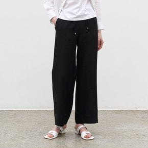 Linen 100% banding wide pants M4B311