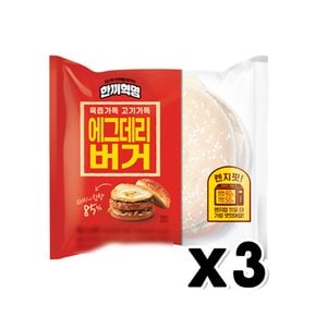 한끼혁명 에그데리버거 베이커리빵 192g x 3개