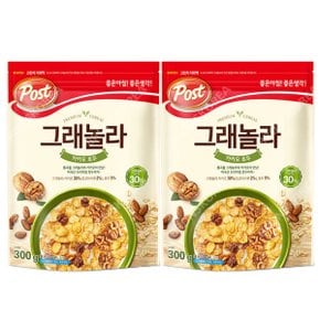 포스트 그래놀라 카카오호두 300g X 2개(600g) 씨리얼 시리얼 간식