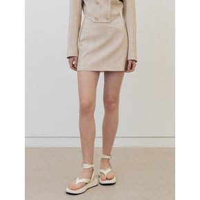 [EXCLUSIVE] viscos mini skirt (beige)