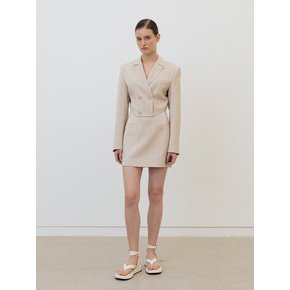 [EXCLUSIVE] viscos mini skirt (beige)