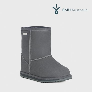 EMU Australia [공식판매처] 이뮤 키즈 Brumby Low 어그 부츠 Charcoal