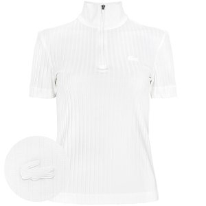 라코스테 [부산점] 화이트 로고 폴로 집업 티셔츠 DF7563 70V