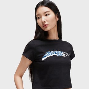 플레임 1922 크롭 티셔츠 Black DK23SG012BK