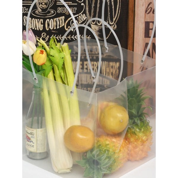 PVC 투명 클리어 쇼핑백 선물 포장백 25 X 25 X 25