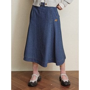 [스타필드코엑스][꼬모니노즈] 여성 COTTON FLARED SKIRT [BLUE]