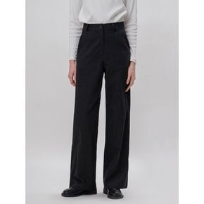 Bark linen pants (black)