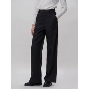 Bark linen pants (black)