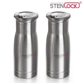 스텐 물병2호 1100ML 2P세트 냉장고 가정용 식당 물통[32034670]