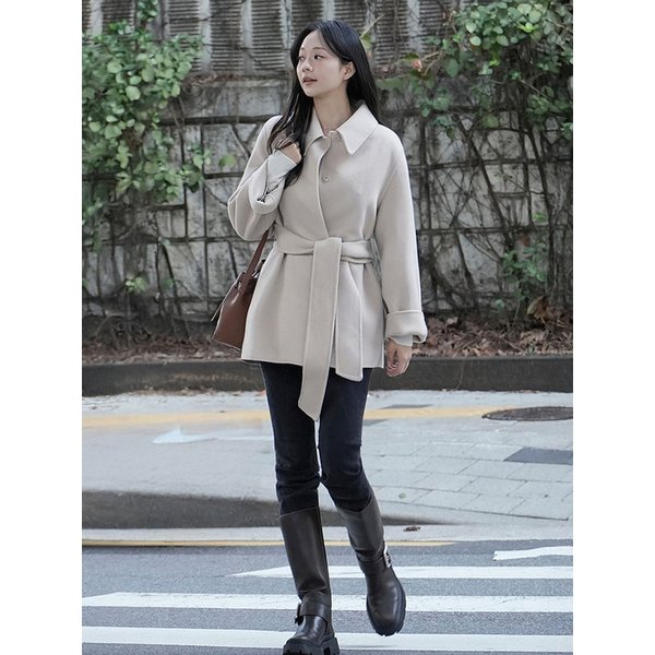 Iris silk-cashmere short coat(3colors)