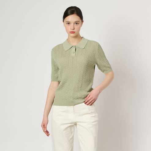 BCBG 케이블 니트 탑 B4M3K405