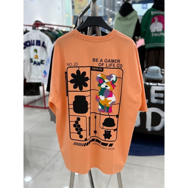 [여주점] 부클곰돌이, 반팔티셔츠,남여공용 오렌지JGET10201