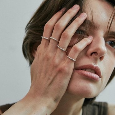 베흐트 [925 silver] Cinq.silver.227 / filet layered ring (54283)
