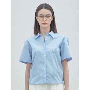 Classy Emblem Half Shirts_Sky Blue