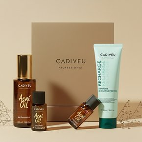 [기프트박스] 단백질 헤어케어set / 아사이오일50ml+리차지프로테인150ml+아사이10ml*2