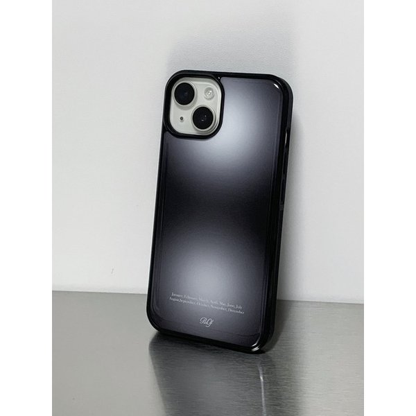 Black ink epoxy phone case