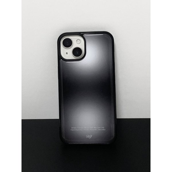 Black ink epoxy phone case