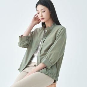 3컬러 수피마코튼 셔링밴드넥 숏 코트 LCCAO422_P423505930