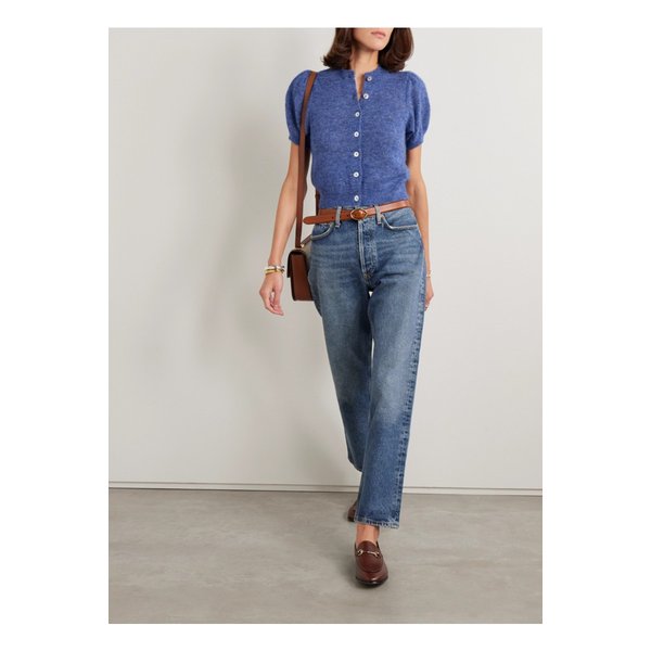 도엔 애니사 알파카 혼방 가디건 블루 1647597353900819