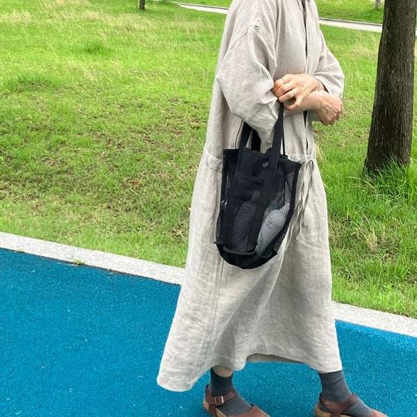 확대된 대표 수영매쉬가방 메쉬목욕가방 실내수영장가방 3컬러