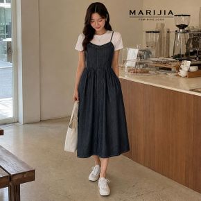 데님 밴딩 나시 원피스 MOPC15009_P424565918