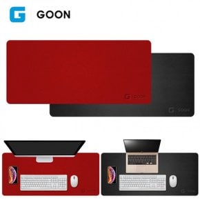 GOON 실용적인 대형 가죽 장패드(블랙.레드)(MP-940)/BK